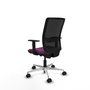 PIQUERAS Y CRESPO Silla de oficina Haches con mecanismo Sincro/Traslack, Morado y Negro