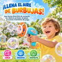 JugaToys Pistola lanzador de pompas con botella de líquido