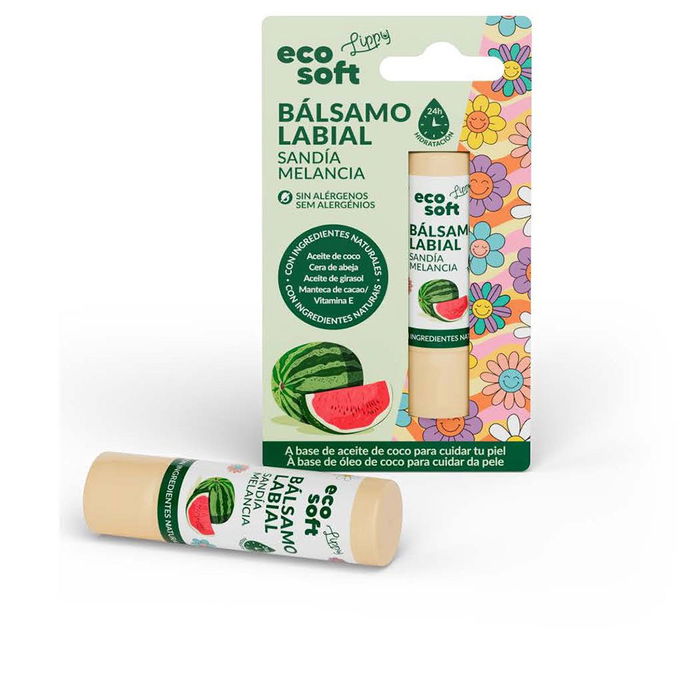 Eco Soft Bálsamo Labial Sandía 1 u Tono Rojo Cremoso Hidratante 24h