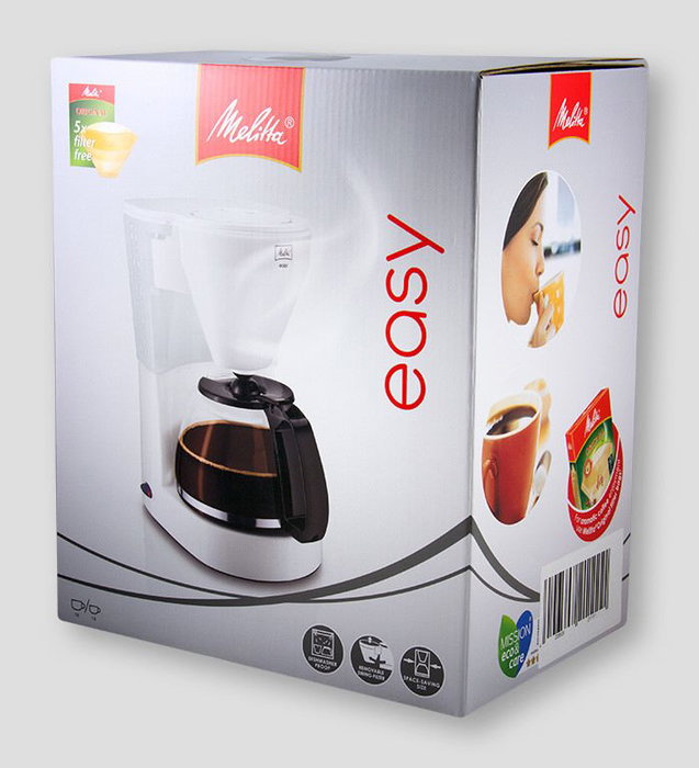 Melitta Easy II Cafetera Eléctrica, 10 Tazas (1.25 L), Color Blanco