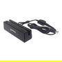 Manhattan Lector de Tarjetas de Banda Magnética USB, Triple Pista, Decodificador Teclado, Cable 1.5 m Negro, 130 mA, 5V, 390g, 43x150x43 mm, CE/FCC