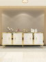 Hanah Home Consola 180 Blanco y Dorado 180 cm (An) x 75 cm (Al) x 32 cm (Pr)