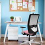 PIQUERAS Y CRESPO Silla de oficina Zulema con Mecanismo Sincro, Granate y Blanco