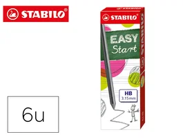 Stabilo Minas Easy Ergo Grafito HB 3,15 mm Caja de 6 Minas