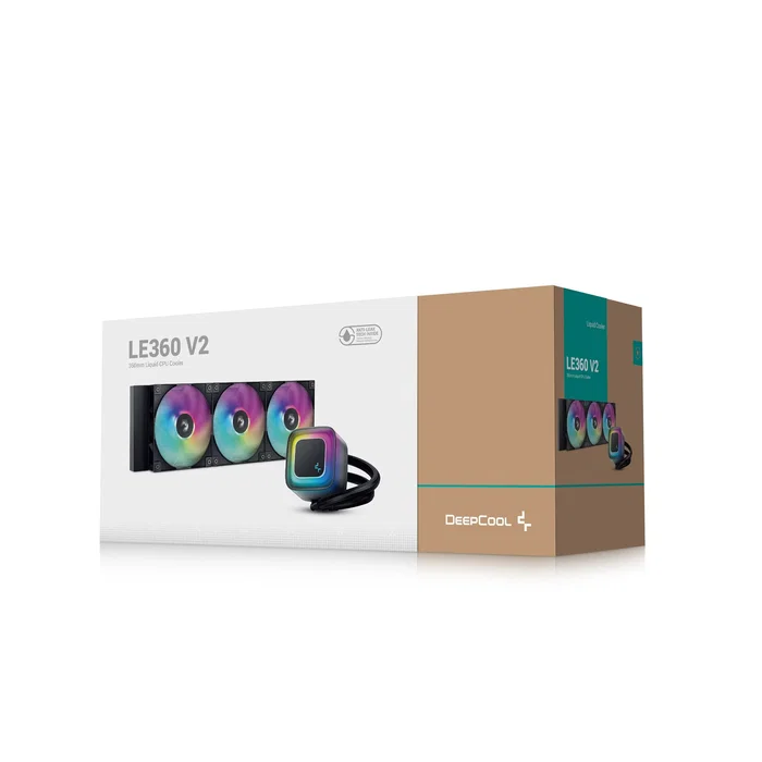 DeepCool LE360 V2 Kit de refrigeración líquida todo en uno (AIO) para CPU, 3 ventiladores de 120 mm, negro, compatible con LGA 1700/1200/115x y AM5/AM4