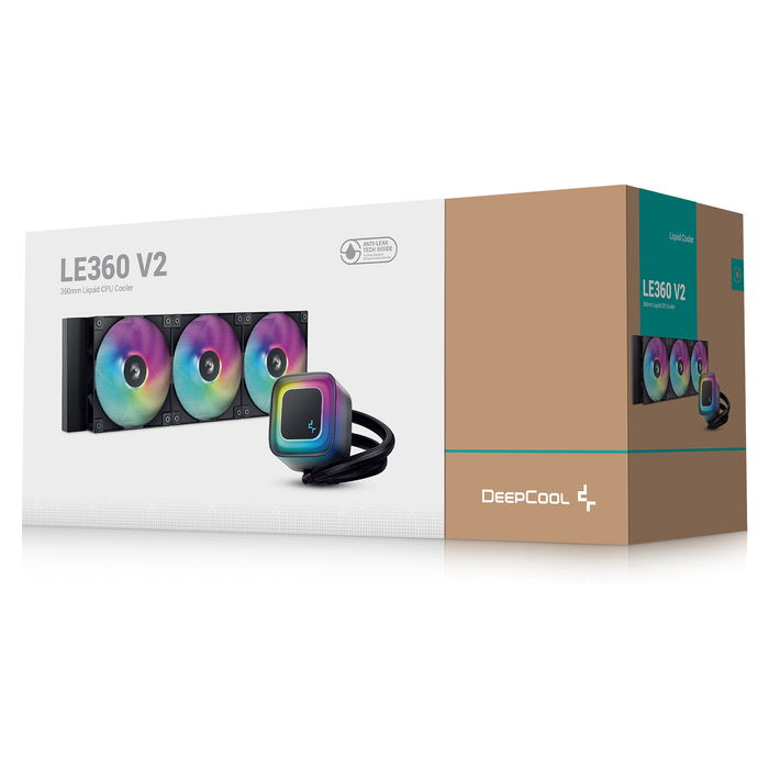 Deepcool LE360 V2 Refrigeración Líquida Todo en Uno para Procesador, Ventilador de 12 cm, Negro