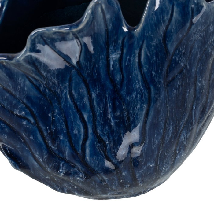 Jarrón Azul Cerámica Decoración 20 X 12 X 17,50 cm (Set de 2)