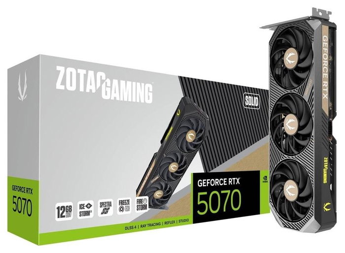ZOTAC GAMING GeForce RTX 5070 SOLID 12 GB GDDR7 ZOTAC GAMING GeForce RTX 5070 SOLID 12 GB GDDR7