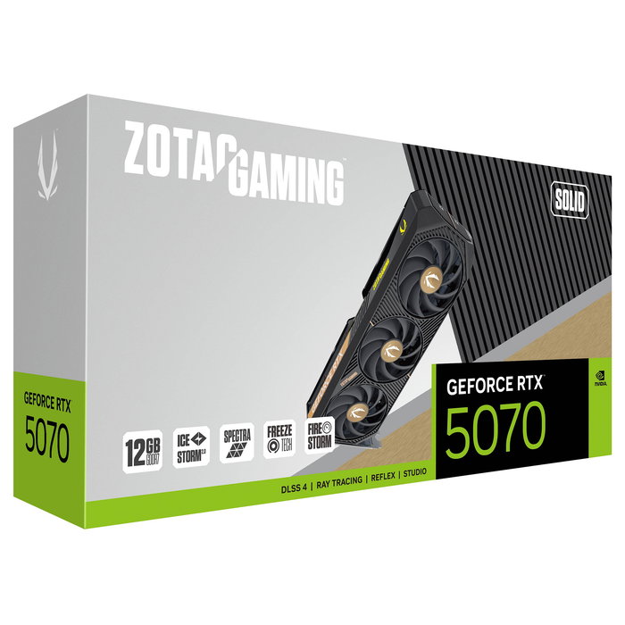 Zotac Tarjeta Gráfica Gaming GeForce RTX 5070 12GB GDDR7 3Ventiladores