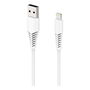 2GO 797288 Cable USB de Datos y Carga Lightning a USB B, 1 Metro, Blanco, para iPhone, iPad, Compatible con Apple