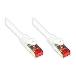 GoodConnections Cable de parcheo Cat. 6 S/FTP 30m blanco con protección de pestaña