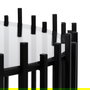 S/2 Mesa Centro Negro Metal-Cristal 68 X 68 X 45 cm
