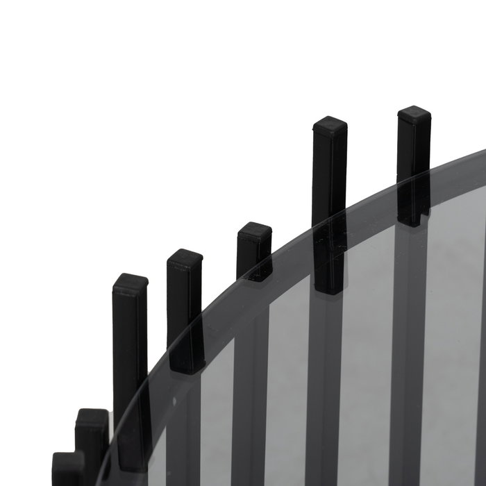 S/2 Mesa Centro Negro Metal-Cristal 68 X 68 X 45 cm