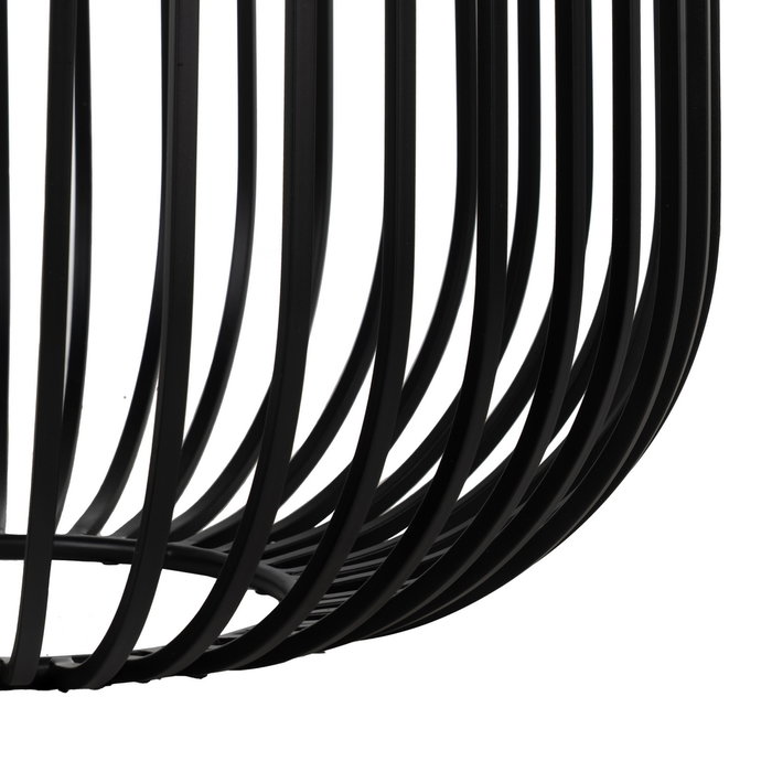 S/2 Mesa Centro Negro Metal-Cristal 68 X 68 X 45 cm