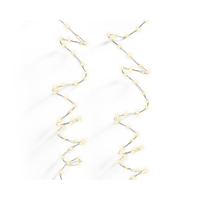 Lumineo Guirnalda LED Exterior Micro 378 LEDs Luz Cálida 6m, 8 Funciones + Temporizador, IP44, Cable Plateado 5m, Total 11m Lumineo Guirnalda LED Exterior Micro 378 LEDs Luz Cálida 6m, 8 Funciones + Temporizador, IP44, Cable Plateado 5m, Total 11m