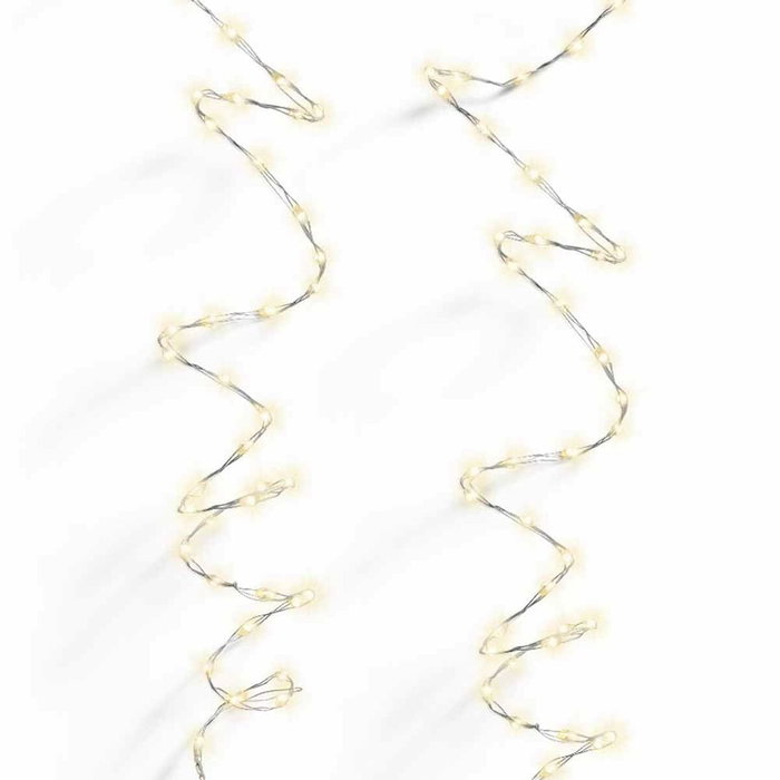 Lumineo Guirnalda Micro LED 378 LEDs Luz Cálida, Cable Alambre Plateado 6 m