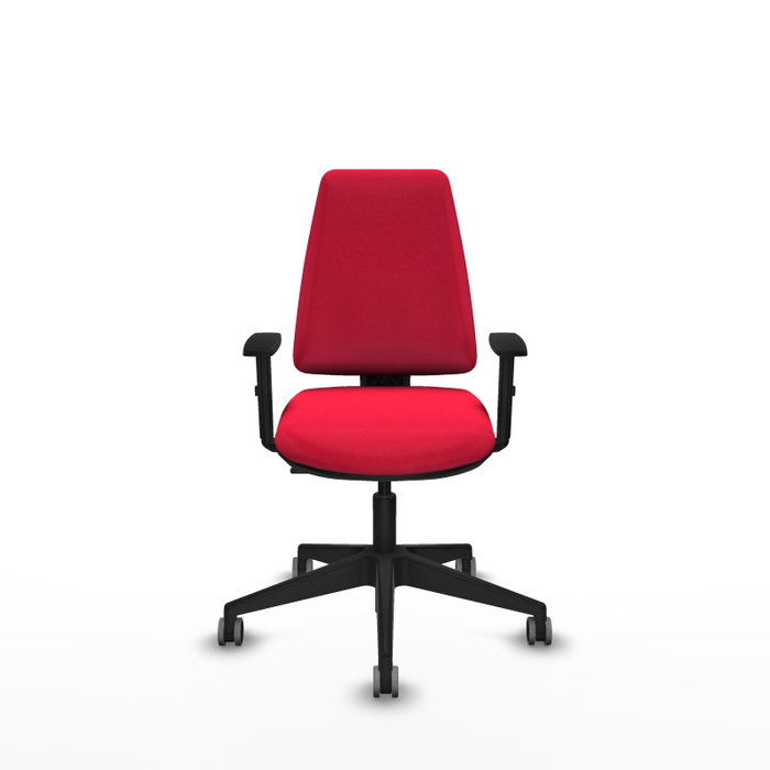 PIQUERAS Y CRESPO Silla de oficina Elche Rojo con Brazos 1D
