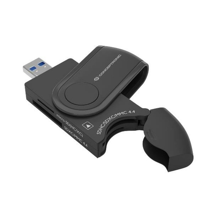 Conceptronic StreamVault BIAN04B Lector de Tarjetas 4 en 1 USB 3.2 Gen 1 Negro