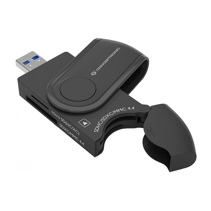 Conceptronic StreamVault BIAN04B Lector de Tarjetas 4 en 1 USB 3.2 Gen 1 Negro