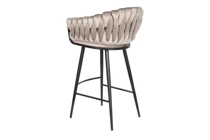 DKD Home Decor Taburete Moderno Beige Negro 58 x 101 x 53 cm