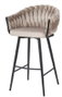 DKD Home Decor Taburete Moderno Beige Negro 58 x 101 x 53 cm