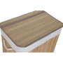 DKD Home Decor Cesta de Ropa de Bambú con 3 Compartimentos, 140L