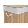 DKD Home Decor Cesta de Ropa de Bambú con 3 Compartimentos, 140L