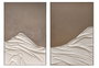 DKD Home Decor Set de 2 Cuadros Modernos Beige y Blanco 83x122,5 cm