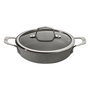 Ballarini 75002-811-0 Salina Sarten/Servierpfanne con Tapa de Vidrio 24 cm, Antiadherente Granito/Titanio 6 Capas, para Inducción