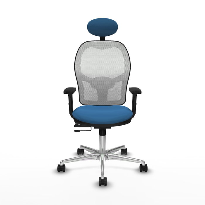 PIQUERAS Y CRESPO Silla de oficina Jorquera con mecanismo Sincro/Traslack, Azul claro y Blanco PIQUERAS Y CRESPO Silla de oficina Jorquera con mecanismo Sincro/Traslack, Azul claro y Blanco