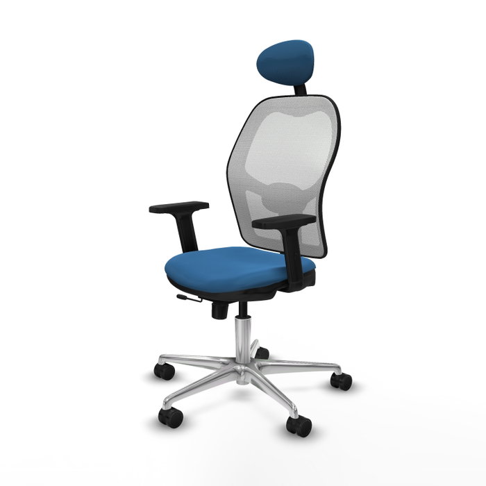 PIQUERAS Y CRESPO Silla de oficina Jorquera con mecanismo Sincro/Traslack, Azul claro y Blanco PIQUERAS Y CRESPO Silla de oficina Jorquera con mecanismo Sincro/Traslack, Azul claro y Blanco