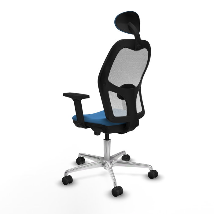 PIQUERAS Y CRESPO Silla de oficina Jorquera con mecanismo Sincro/Traslack, Azul claro y Blanco PIQUERAS Y CRESPO Silla de oficina Jorquera con mecanismo Sincro/Traslack, Azul claro y Blanco