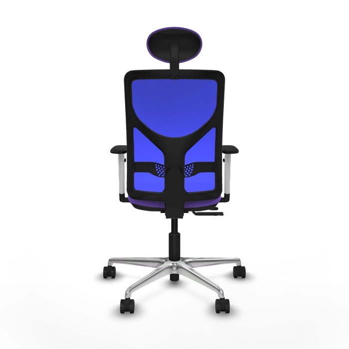 PIQUERAS Y CRESPO Silla de oficina Motilla con mecanismo Sincro/Traslack, Tela Lila y Malla Azul PIQUERAS Y CRESPO Silla de oficina Motilla con mecanismo Sincro/Traslack, Tela Lila y Malla Azul