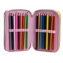 Cerdá Plumier Barbie Triple con Accesorios Fucsia