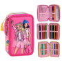 Cerdá Plumier Barbie Triple con Accesorios Fucsia