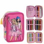 Cerdá Plumier Barbie Triple con Accesorios Fucsia