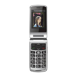 Beafon SL645 Móvil con tapa Negro, Plata