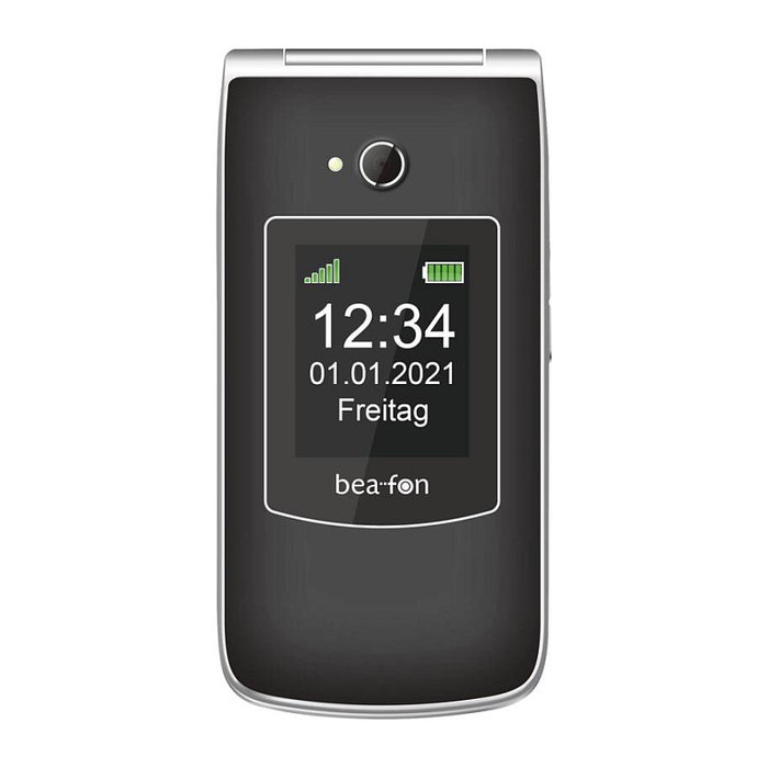 Beafon SL645 Móvil con tapa Negro, Plata