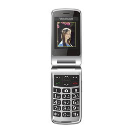 Beafon SL645 Móvil con Tapa 2G GSM, Pantalla 2.8", Cámara 3 MP, Radio FM, 1000 mAh, Color Negro y Plata