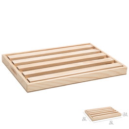 ORYX Tabla Corta Pan de Madera con Recoge Migas 32 x 22 cm.
