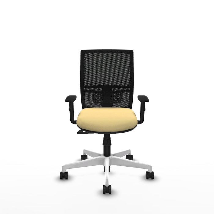 PIQUERAS Y CRESPO Silla de oficina Yunquera con mecanismo Sincro, Crema y Negro PIQUERAS Y CRESPO Silla de oficina Yunquera con mecanismo Sincro, Crema y Negro