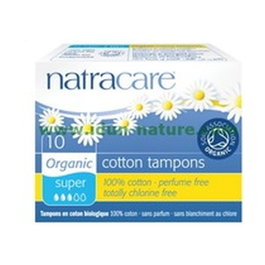 Natracare Tampón Super Sin Aplicador 20 unidades Algodón Orgánico