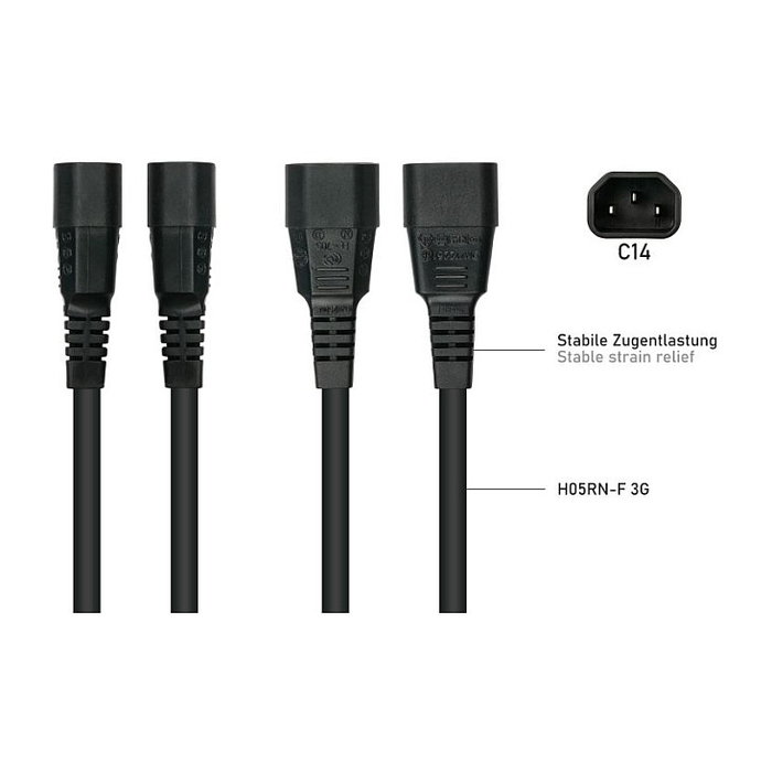 Kabelmeister Cable de conexión C14-C15 0,5 m
