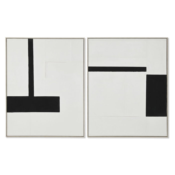 DKD Home Decor Cuadro Lienzo Abstracto Surtido de 2 Piezas 82x3,8x102 cm