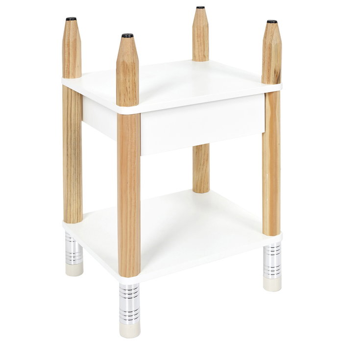 Home Deco Kids Mesita De Noche Lápiz Original para Habitación Infantil con Cajón 34x30x51 cm