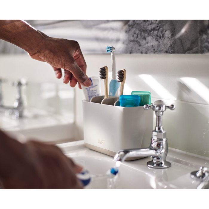 Joseph Joseph EasyStore Large Matt Ecru Toothbrush Holder