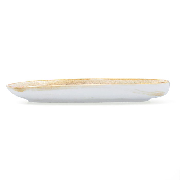 Plato Rectangular Blanco Porcelana Jaguar Fleckles Ariane 27 cm (8 Unidades)