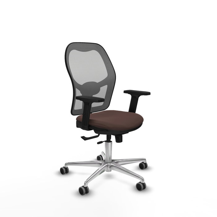 PIQUERAS Y CRESPO Silla de oficina Jorquera con mecanismo Sincro/Traslack Marrón oscuro y Gris PIQUERAS Y CRESPO Silla de oficina Jorquera con mecanismo Sincro/Traslack Marrón oscuro y Gris