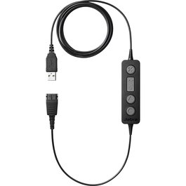 Jabra LINK 260 Adaptador USB para auriculares (USB-Adapter: QD auf USB) - Negro