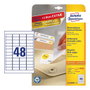 AVERY Zweckform L4736REV-25 Etiquetas Removibles Blancas 45,7 x 21,2 mm